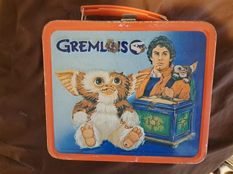 gremlins metal lunch box|Vintage Gremlins Metal Lunchbox and Thermos 1984 Lunch Box .